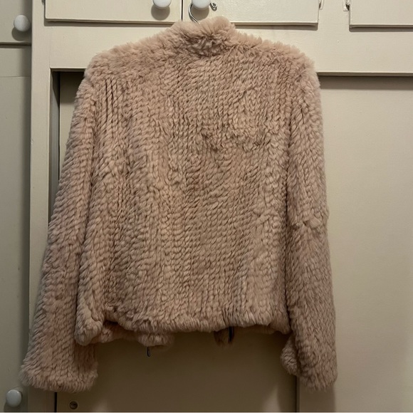 Love Token Blush Pink Rabbit Fur Jacket - Picture 8 of 8